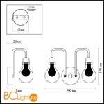 Бра Lumion Nattu 3636/2W - Схема