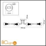 Потолочная люстра Lumion Nattu 3636/6C - Схема
