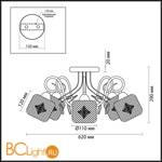 Потолочная люстра Lumion Netta 3028/5C - Схема