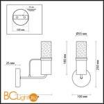 Бра Lumion Nevada 4403/1W - Схема