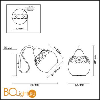 Бра Lumion Nevette 3020/1W - Схема