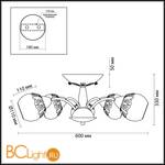 Потолочная люстра Lumion Nevette 3020/5C - Схема