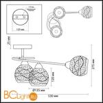 Потолочная люстра Lumion Nevette 3063/3C - Схема