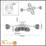 Потолочная люстра Lumion Nevette 3063/6C - Схема