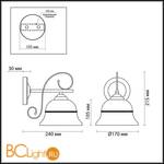 Бра Lumion Nevia 3021/1W - Схема