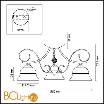 Потолочная люстра Lumion Nevia 3021/3C - Схема