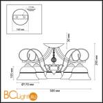 Потолочная люстра Lumion Nevia 3021/5C - Схема