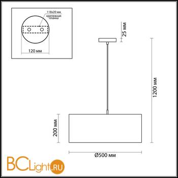 Подвесной светильник Lumion Nikki 3745/3 - Схема