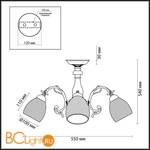 Потолочная люстра Lumion Ninella 3092/3 - Схема
