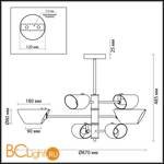 Потолочная люстра Lumion Nolan 4402/6C - Схема