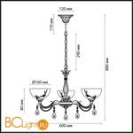 Люстра Lumion Nora 2958/3 - Схема