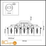 Потолочная люстра Lumion Ora 3069/5C - Схема