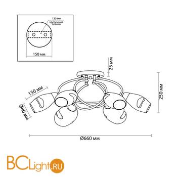 Потолочная люстра Lumion Orla 4483/6C - Схема