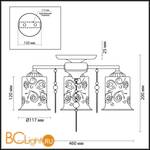 Потолочная люстра Lumion Otalia 3242/3C - Схема