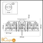 Потолочная люстра Lumion Otalia 3242/5C - Схема