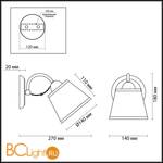 Бра Lumion Porta 2974/1W - Схема