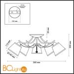 Потолочная люстра Lumion Porta 2974/5C - Схема