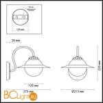 Бра Lumion Priscilla 3666/1W - Схема