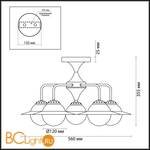 Потолочная люстра Lumion Priscilla 3666/5C - Схема