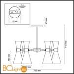 Потолочная люстра Lumion Quinn 3661/6C - Схема