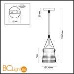 Подвесной светильник Lumion Renata 3640/1 - Схема