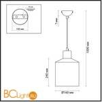 Подвесной светильник Lumion Rigby 3694/1 - Схема