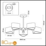 Потолочная люстра Lumion Riven 4406/5C - Схема