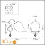 Бра Lumion Rondina 3076/1W - Схема