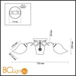 Потолочная люстра Lumion Rondina 3076/3C - Схема