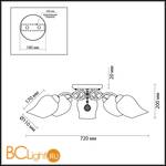 Потолочная люстра Lumion Rondina 3076/5C - Схема