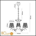Люстра Lumion Rosali 3091/3 - Схема
