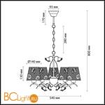 Люстра Lumion Rosali 3091/5 - Схема