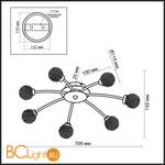 Потолочная люстра Lumion Roxby 2460/7C - Схема