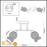Потолочная люстра Lumion Rozetta 3109/2C - Схема