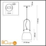 Подвесной светильник Lumion Ruby 3794/1 - Схема