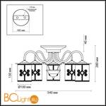 Потолочная люстра Lumion Sekvana 3125/5C - Схема