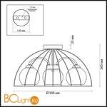 Потолочная люстра Lumion Shelby 3713/3C - Схема