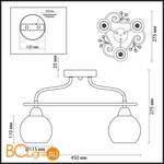 Потолочная люстра Lumion Sivilla 2851/3C - Схема