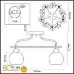 Потолочная люстра Lumion Sivilla 2851/5C - Схема