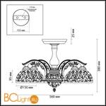 Потолочная люстра Lumion Sligo 2947/5C - Схема