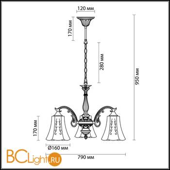 Люстра Lumion Sonette 2985/3 - Схема