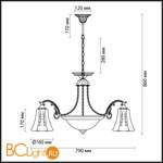 Люстра Lumion Sonette 2985/5A - Схема