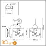 Бра Lumion Susanna 3140/1W - Схема