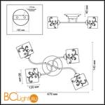Потолочная люстра Lumion Susanna 3140/4CA - Схема