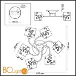 Потолочная люстра Lumion Susanna 3140/6CA - Схема