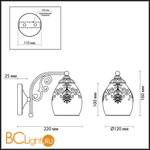Бра Lumion Tinetta 3256/1W - Схема