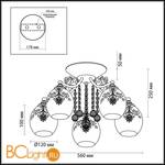 Потолочная люстра Lumion Tinetta 3256/5C - Схема