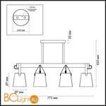 Потолочная люстра Lumion Tristen 3641/6C - Схема