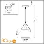 Подвесной светильник Lumion Valarie 3716/1 - Схема