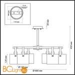 Потолочная люстра Lumion Valarie 3716/6C - Схема